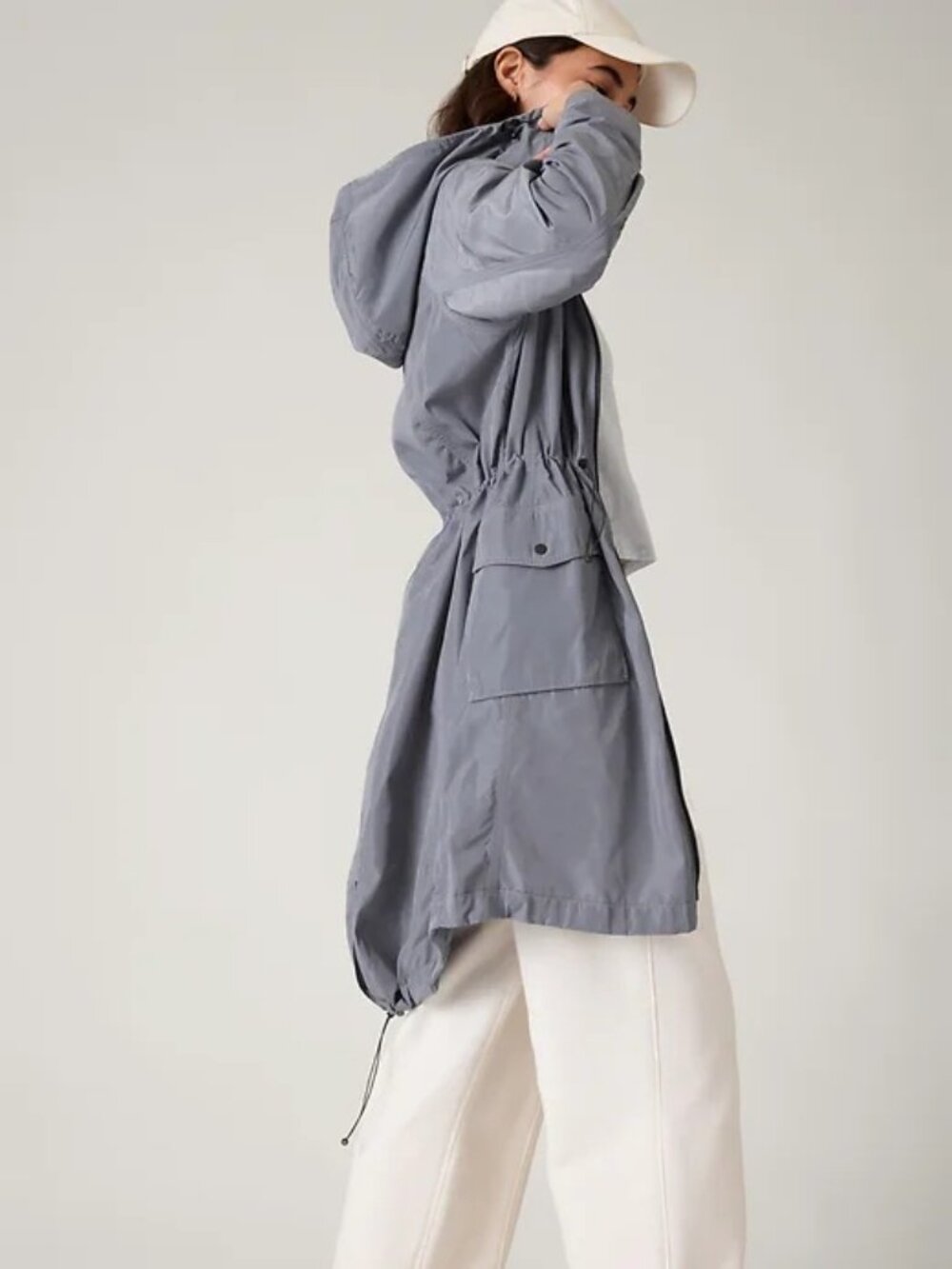 ATHLETA Everyday Anorak Coastline Blue Size XL, Raincoat w Hood - Picture 2 of 11